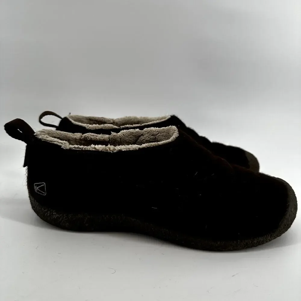 Keen Howser II Slip On Shoes Fleece Outdoor Slipper Shearling Comfort Brown 9